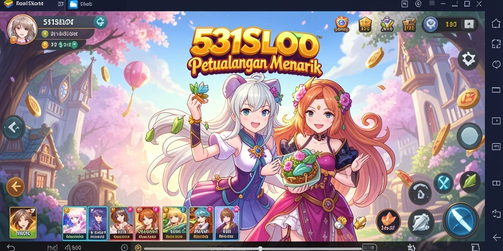 Tampilan gameplay menakjubkan dari 531SLOT yang menghadirkan karakter anime.