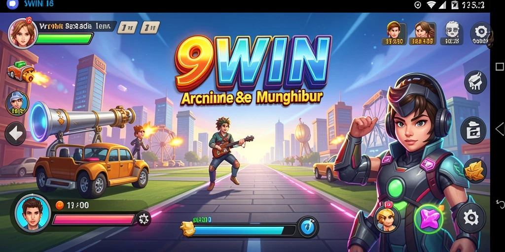 Tangkapan layar utama 9WIN menunjukkan aksi permainan Arcade yang mendebarkan.