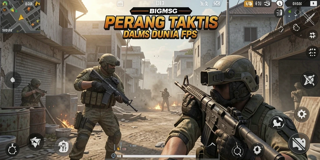 Tampilan gameplay BIGMSG yang mendebarkan dan penuh aksi FPS.
