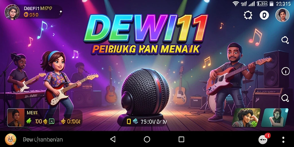 Screenshot DEWI11 menampilkan gameplay yang penuh warna dan interaksi musik.