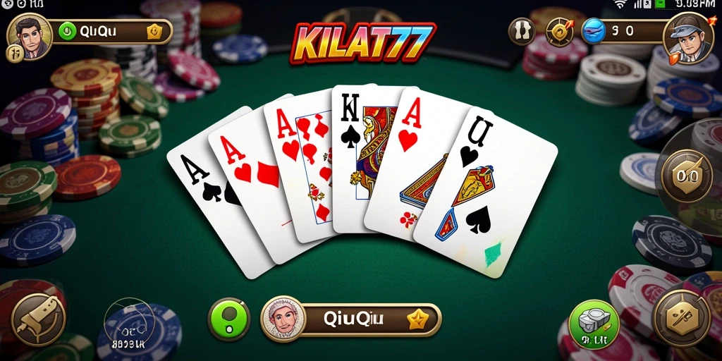 Screenshot gameplay KILAT77 yang menunjukkan saat pemain bermain QiuQiu.