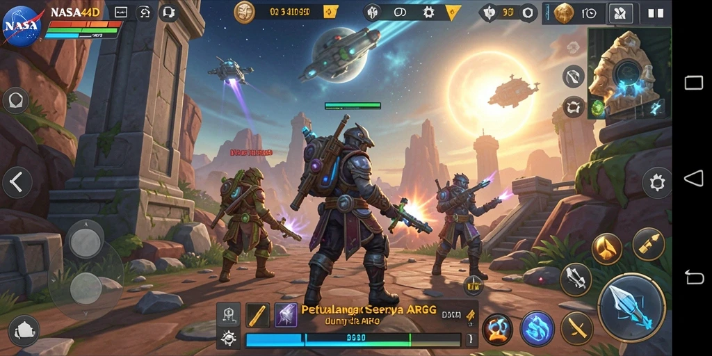Tampilan gameplay epik dalam dunia ARPG yang menakjubkan.