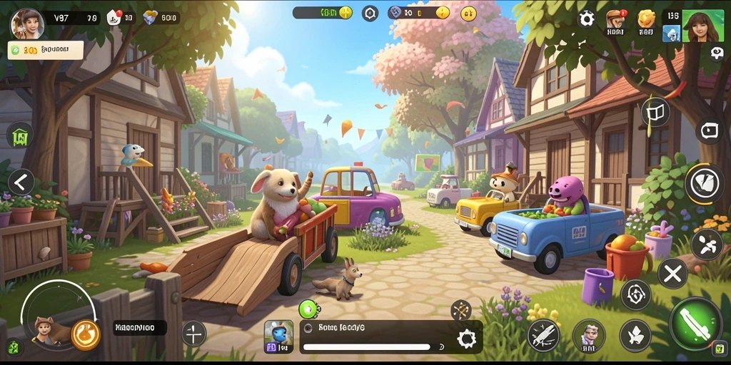 Tangkapan layar V87 menampilkan interaksi dinamis dalam gameplay Simulation.